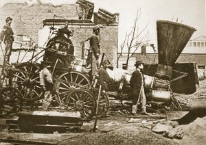 Ruïnes in Richmond, Virginia, 1865 door Mathew B. Brady
